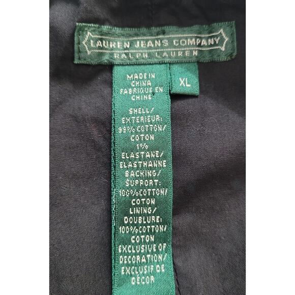 VTG Ralph Lauren Womens Black Denim Vest Size XL Western Cottage 90's Y2K - Picture 6 of 7